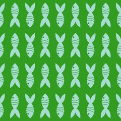 Summer seamless fish pattern for fabrics and textiles and packaging and gifts and cards and linens and kids