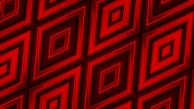 Bright ornament.Motion.Large bright-colored rhombuses in abstraction that change their size and create like hypnosis.