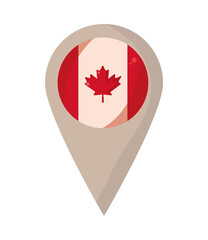 canada flag pointer location