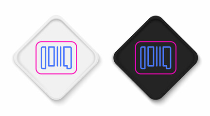 Fototapeta premium Line Barcode icon isolated on white background. Colorful outline concept. Vector