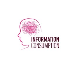 Mental information woman silhouette