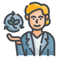 employee line icon