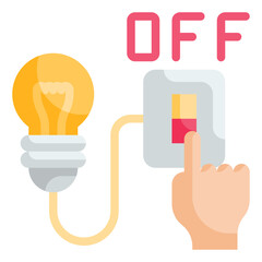 turn off flat icon