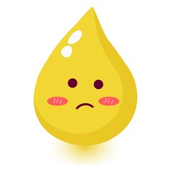 Cute happy smiling urine drop.