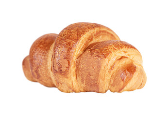 French pastry. Croissant isolated on white background.