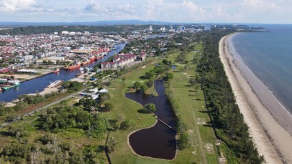 Miri, Sarawak Malaysia - May 2, 2022: The Landmark and Tourist Attraction areas of the of Miri...