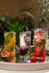 mojito cocktail on the beach