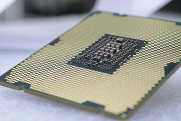 desktop computer processor, new generation cpu close-up