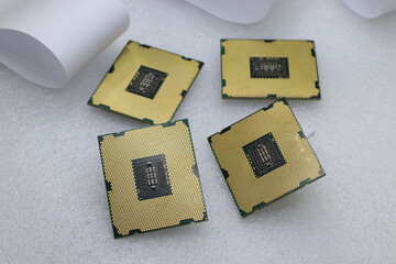 desktop computer processor, new generation cpu close-up