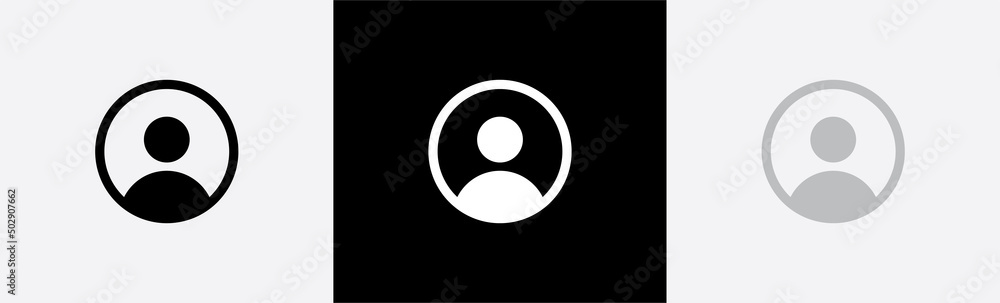 Poster profile symbol. person icon sign. avatar vector button for app and website
