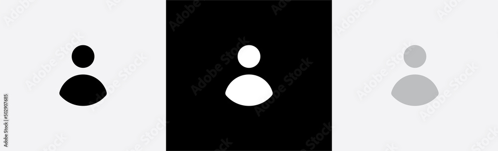 Poster profile symbol. person icon sign. avatar vector button for app and website
