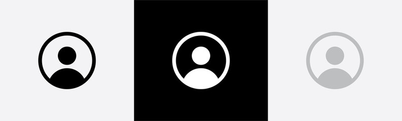 Profile symbol. Person icon sign. Avatar vector button for app and website