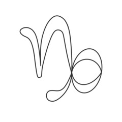 stylized zodiac sign from horoscope and astrology. Lineart, individual elements