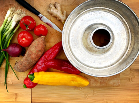 vegetarischer Auflauf im Omnia Backofen