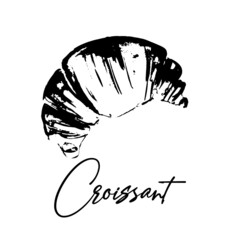 croissant line illustration 
