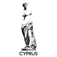 Hand drawn sketch of landmark, Cyprus