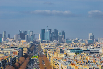 凱旋門から見えるパリの街並み