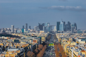 凱旋門から見えるパリの街並み