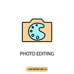 photo editing icons  symbol vector elements for infographic web