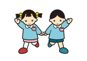 二人の幼稚園児