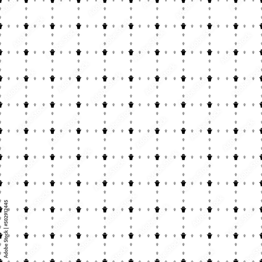 Poster square seamless background pattern from black basketball symbols are different sizes and opacity. th