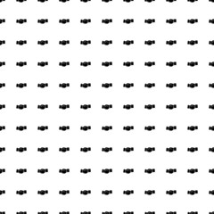 Fototapeta na wymiar Square seamless background pattern from black handshake symbols. The pattern is evenly filled. Vector illustration on white background