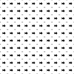 Obraz na płótnie Canvas Square seamless background pattern from geometric shapes are different sizes and opacity. The pattern is evenly filled with big black gold fish symbols. Vector illustration on white background