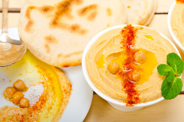 Hummus with pita bread