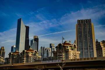 Fototapeta na wymiar アラブ首長国連邦ドバイの高層ビル群