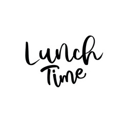 Lunch time with creatif font design.	