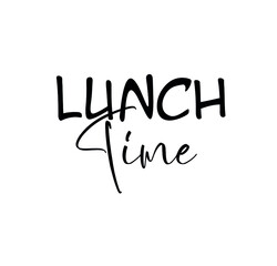 Obraz premium Lunch time with creatif font design. 