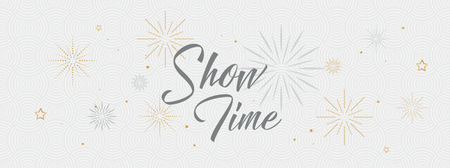 Obraz premium Show time with creatif font design. 