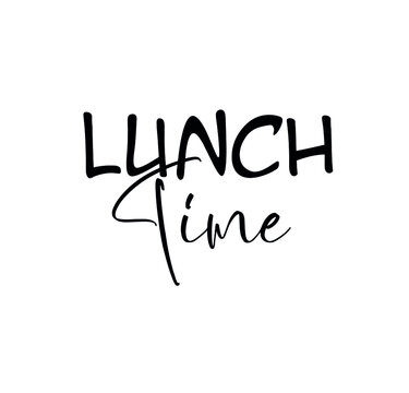 Lunch time with creatif font design.	