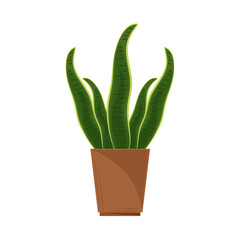 plant leaves in pot icon
