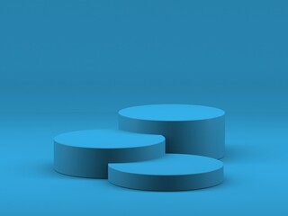 Abstract scene podium mockup. Award ceremony concept