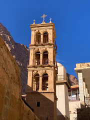 Bell Tower of the Monastery of Saint Catherine at the foot of Holy Mount Moses (Mount Sinai), Sinai...