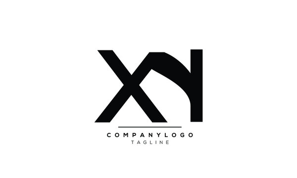 Alphabet letters Initials logo XN
