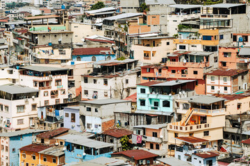 Guayaquil, Ecuador. Traditional colonial architecture in second largest city in Ecuador. Popular...