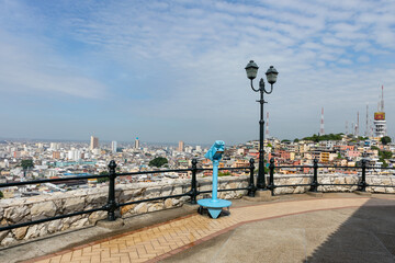 Guayaquil, Ecuador. Traditional colonial architecture in second largest city in Ecuador. Popular tourist destination.