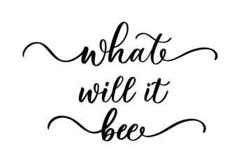 What will it bee. Will you bee my valentine calligraphy greeting card design. Vector graphic for all love related event.