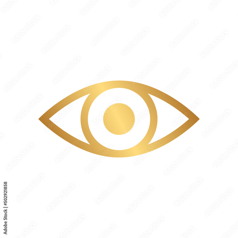 Sticker Eye icon with gold gradient