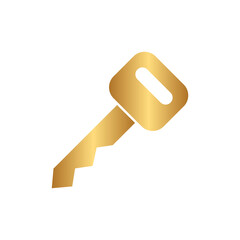 Car key icon with gold gradient