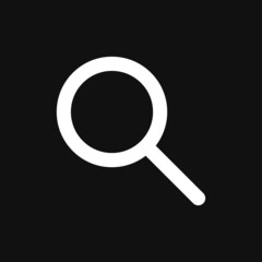 Magnifying glass icon on grey background