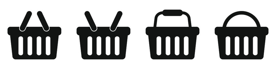 Shopping basket icon - vector illustration