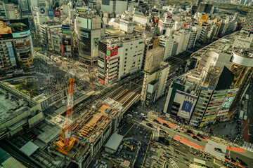 渋谷駅前の町並み