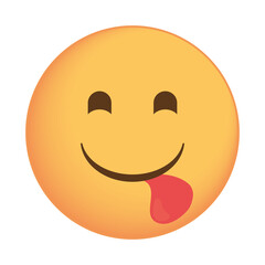 Fototapeta premium face tongue out emoji