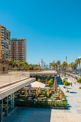 Fototapeta na wymiar Panoramic view of Malaga city , 