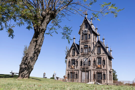 Lonely medieval building in Argentina Campanopolis - La Matanza