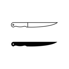 The Paring Knives icon. The Paring Knife Icon. Line and silhouette icon illustration. Vector linear icon.