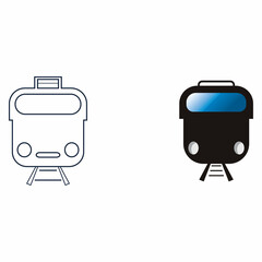 Train icon vector background